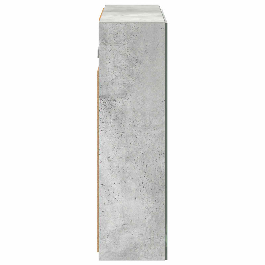Badkamer spiegelkast Beton Grijs 60 x 14,5 x 50 cm Bewerkt hout
