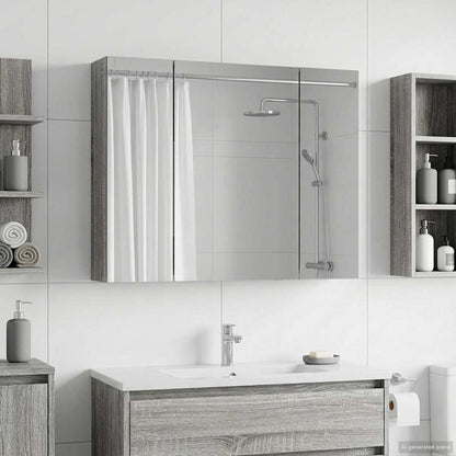 Badkamer spiegelkast Grijs Sonoma 60 x 14,5 x 50 cm
