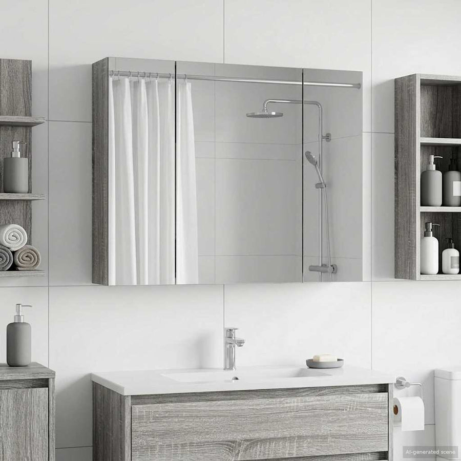 Badkamer spiegelkast Grijs Sonoma 60 x 14,5 x 50 cm