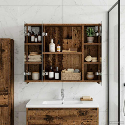 Badkamer spiegelkast Oudhout 60 x 14,5 x 50 cm Bewerkt hout