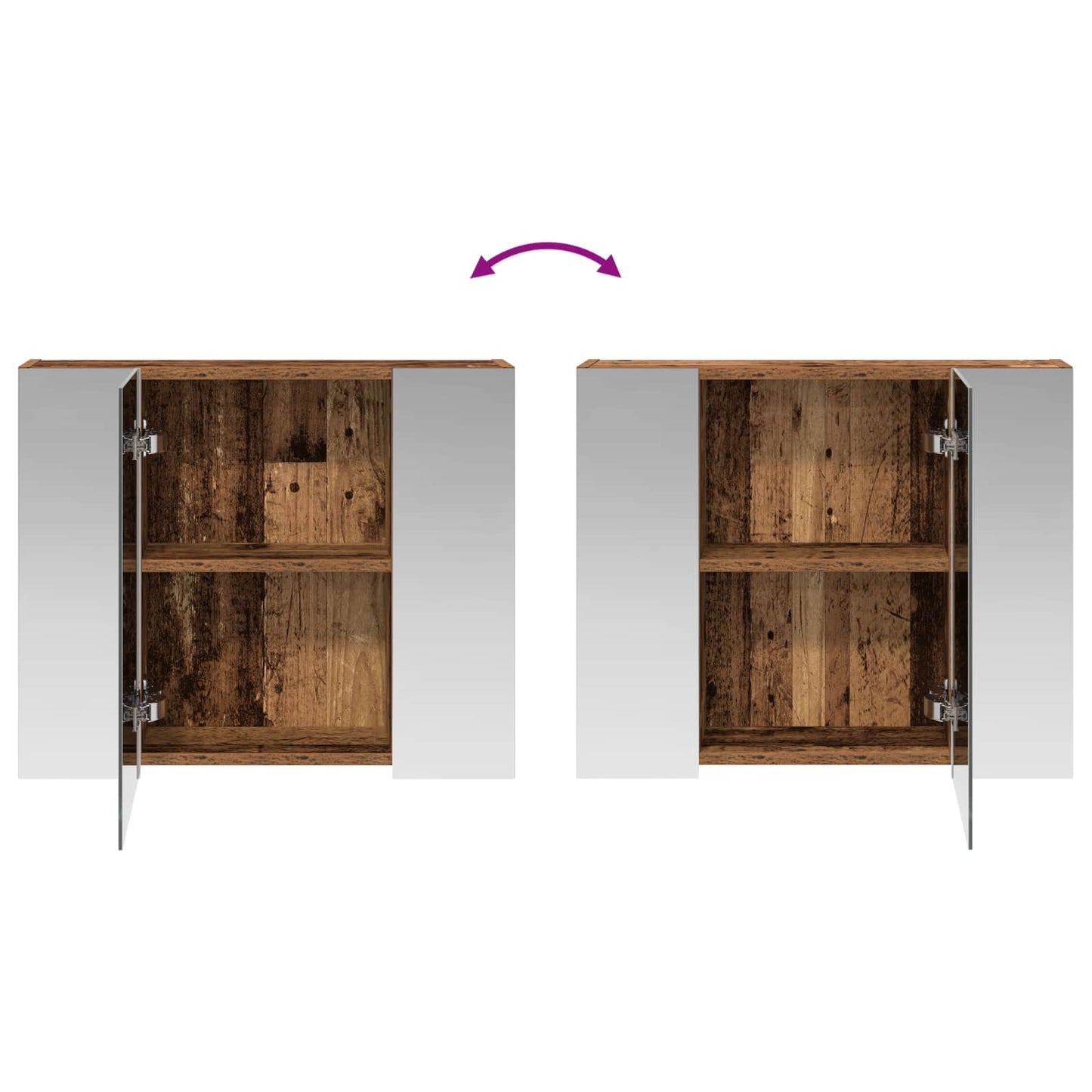 Badkamer spiegelkast Oudhout 60 x 14,5 x 50 cm Bewerkt hout
