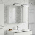 Badkamer spiegelkast 60x14.5x50 cm wit bewerkt hout