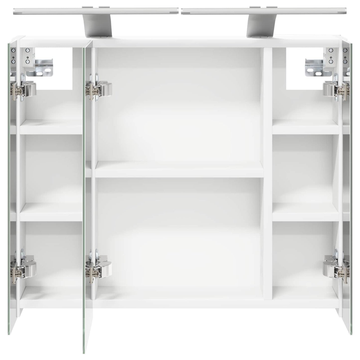 Badkamer spiegelkast voor Wit 60 x 14,5 x 50 cm Bewerkt hout