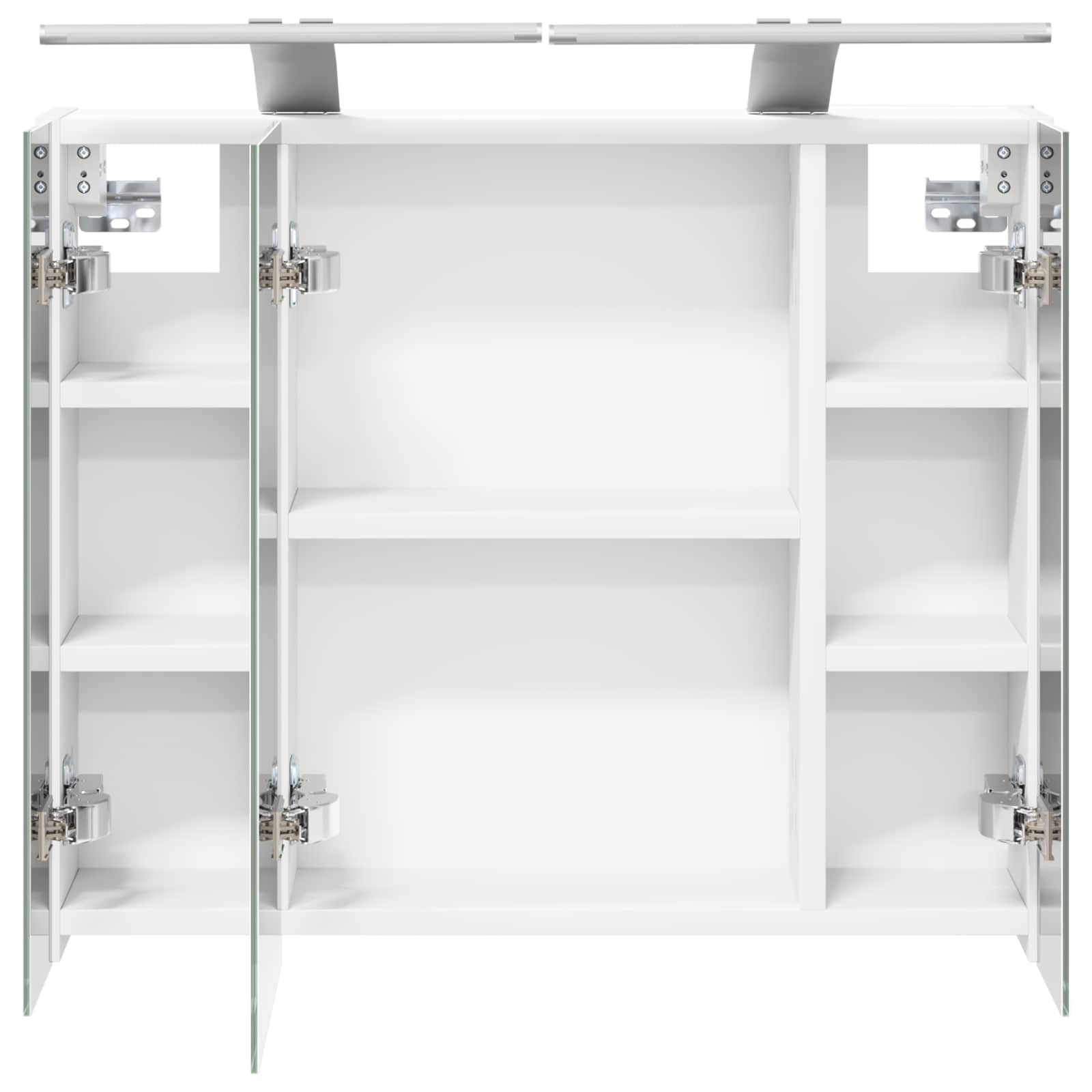 Badkamer spiegelkast voor Wit 60 x 14,5 x 50 cm Bewerkt hout