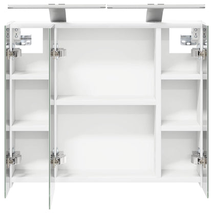 Badkamer spiegelkast voor Wit 60 x 14,5 x 50 cm Bewerkt hout