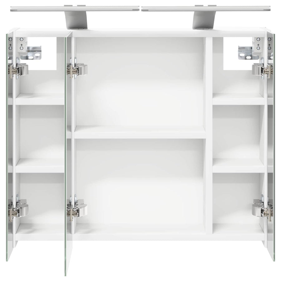 Badkamer spiegelkast voor Wit 60 x 14,5 x 50 cm Bewerkt hout