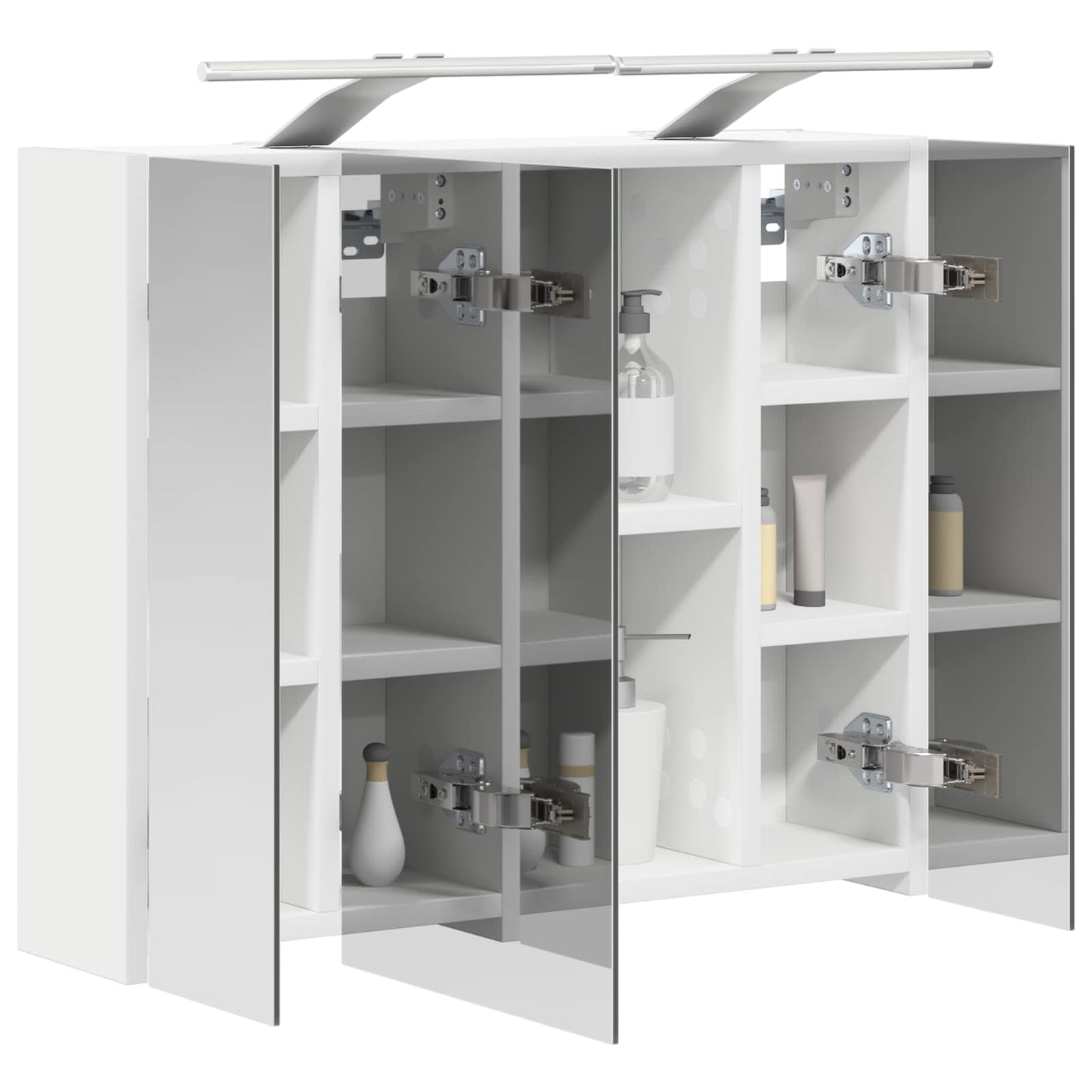 Badkamer spiegelkast voor Wit 60 x 14,5 x 50 cm Bewerkt hout