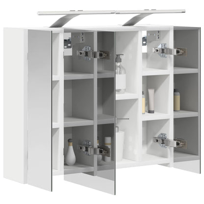 Badkamer spiegelkast voor Wit 60 x 14,5 x 50 cm Bewerkt hout