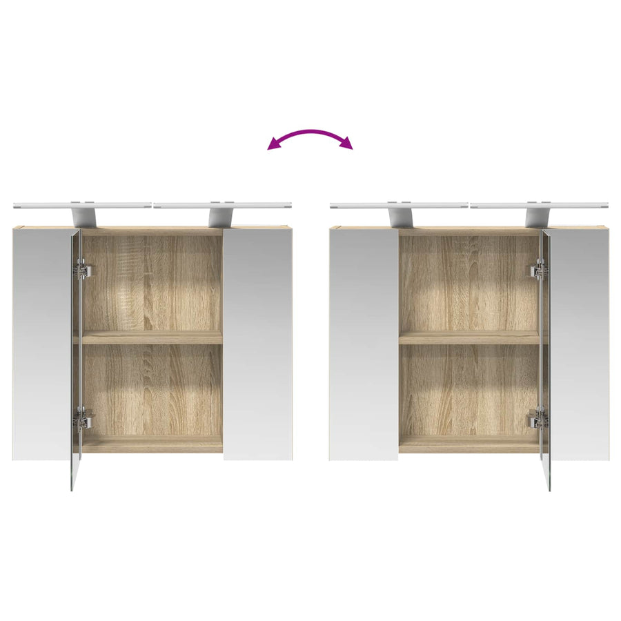 Badkamer spiegelkast Sonoma Eiken 60 x 14,5 x 50 cm