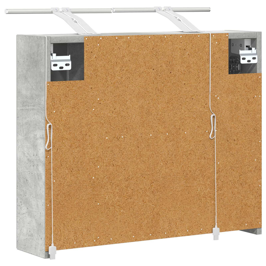 Badkamer spiegelkast Beton Grijs 60 x 14,5 x 50 cm Bewerkt hout