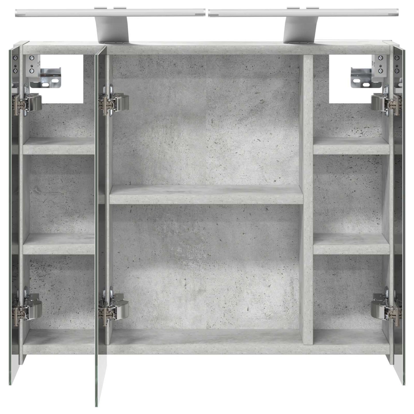 Badkamer spiegelkast Beton Grijs 60 x 14,5 x 50 cm Bewerkt hout