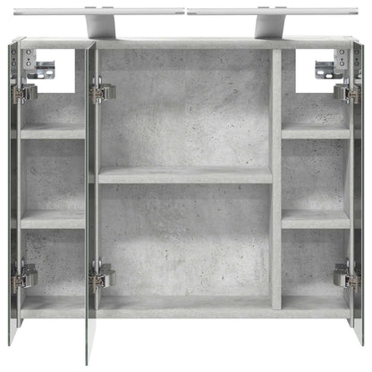 Badkamer spiegelkast Beton Grijs 60 x 14,5 x 50 cm Bewerkt hout