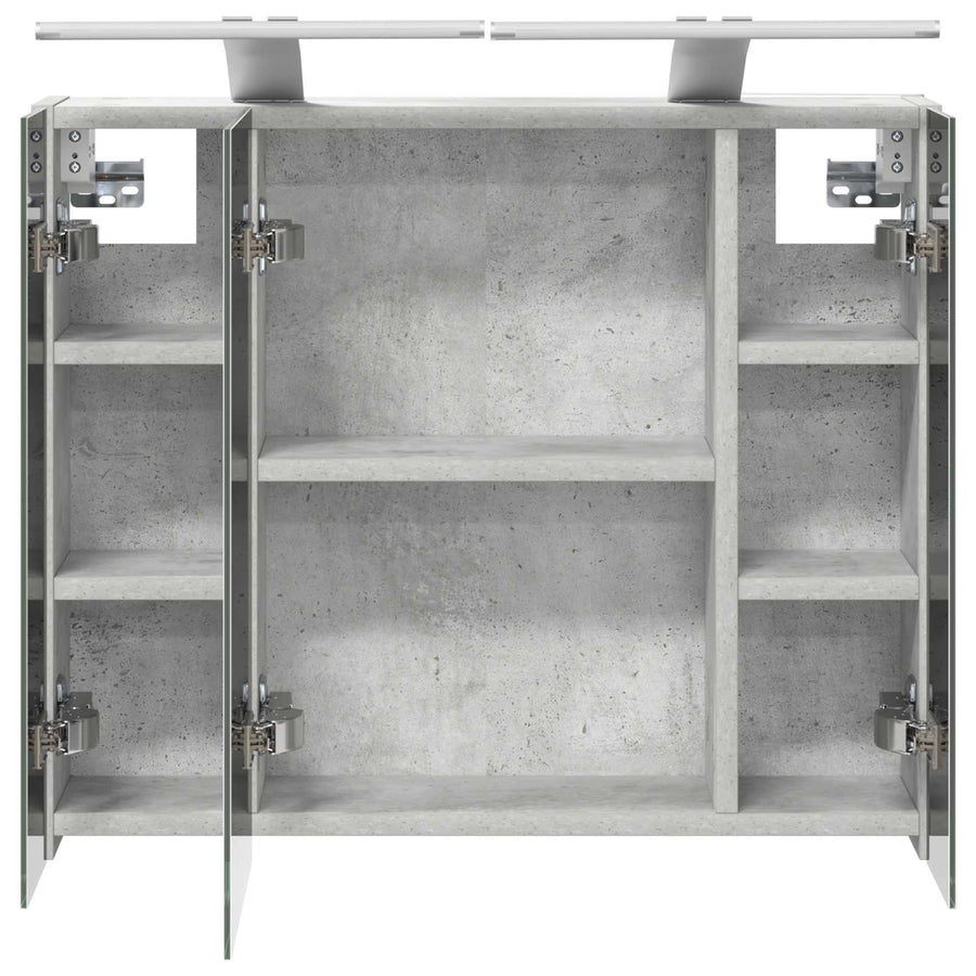 Badkamer spiegelkast Beton Grijs 60 x 14,5 x 50 cm Bewerkt hout