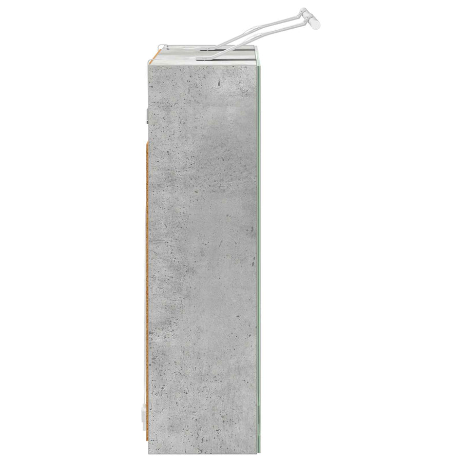 Badkamer spiegelkast Beton Grijs 60 x 14,5 x 50 cm Bewerkt hout