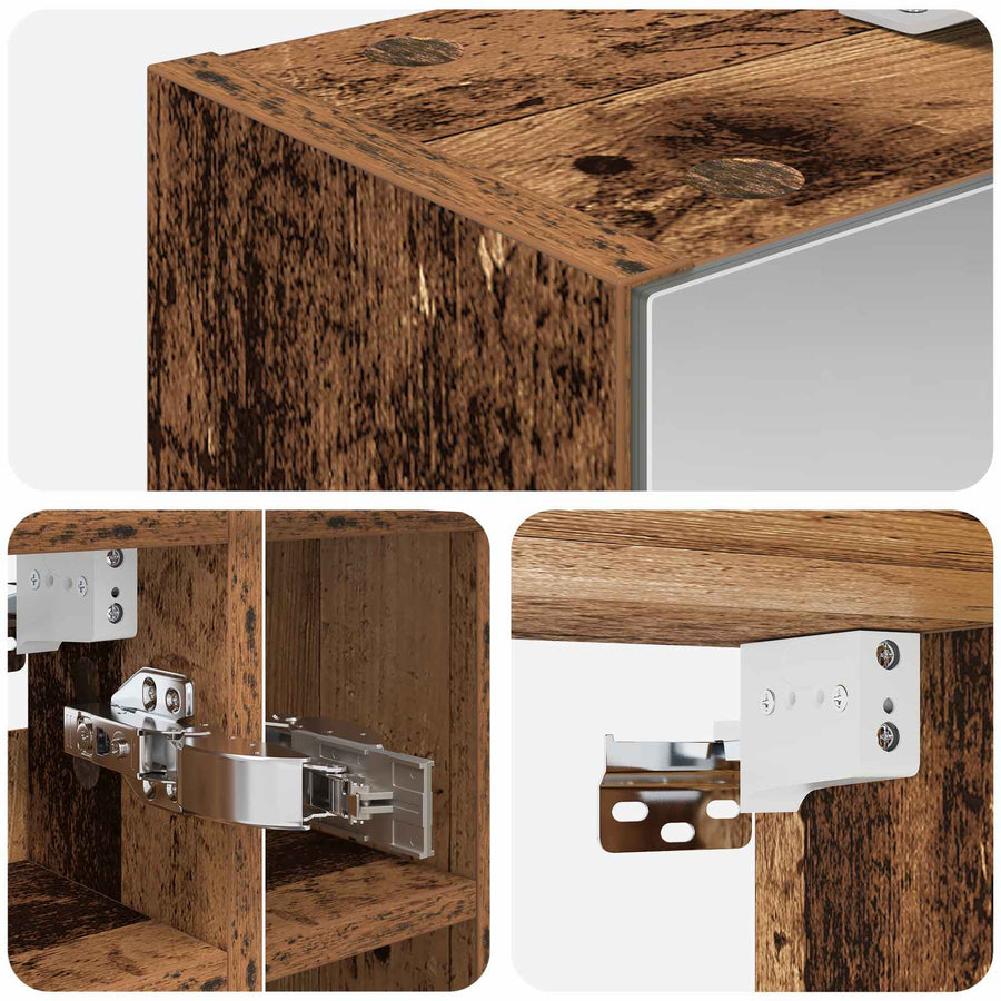 Badkamer spiegelkast Oudhout 60 x 14,5 x 50 cm Bewerkt hout