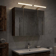 Spiegelkast badkamer 60x14,5x50 cm oud hout
