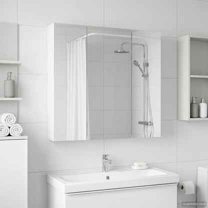 Badkamer spiegelkast voor Wit 70 x 14,5 x 70 cm Bewerkt hout