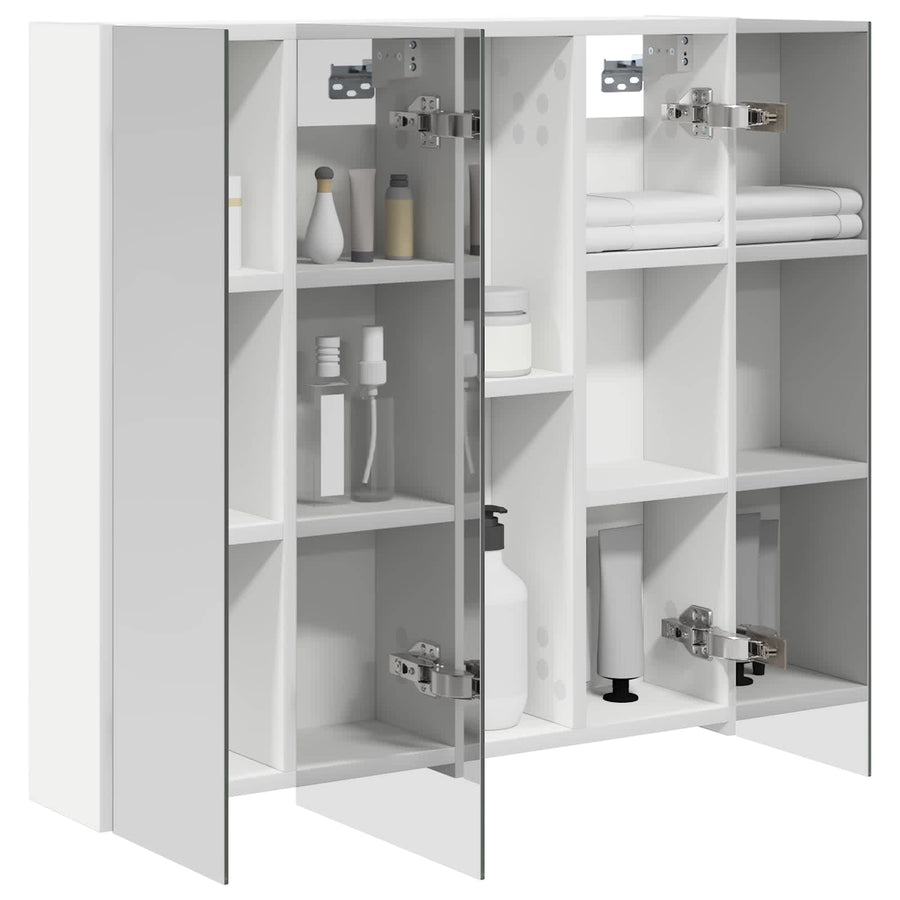 Badkamer spiegelkast voor Wit 70 x 14,5 x 70 cm Bewerkt hout