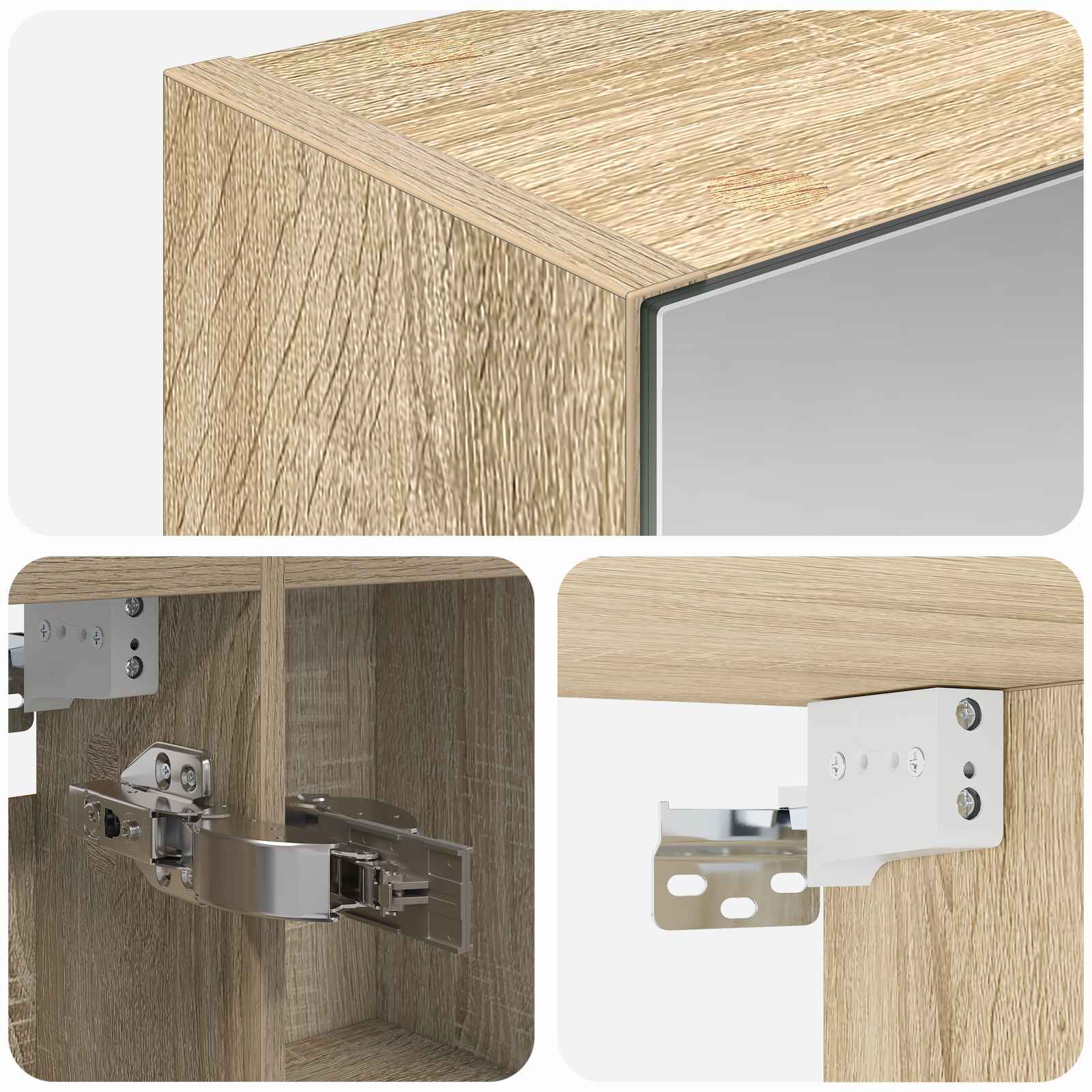 Badkamer spiegelkast Sonoma Eiken 70 x 14,5 x 70 cm