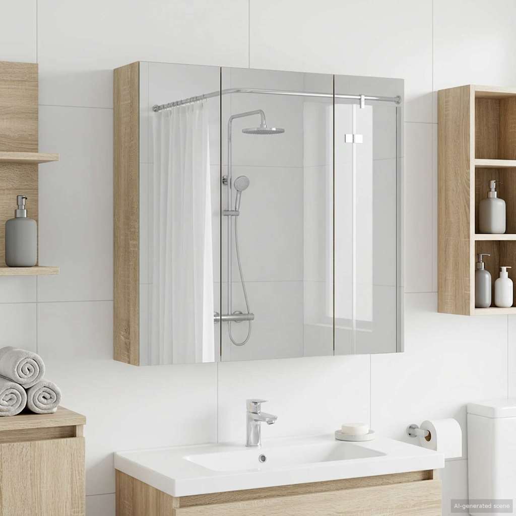 Badkamer spiegelkast Sonoma Eiken 70 x 14,5 x 70 cm