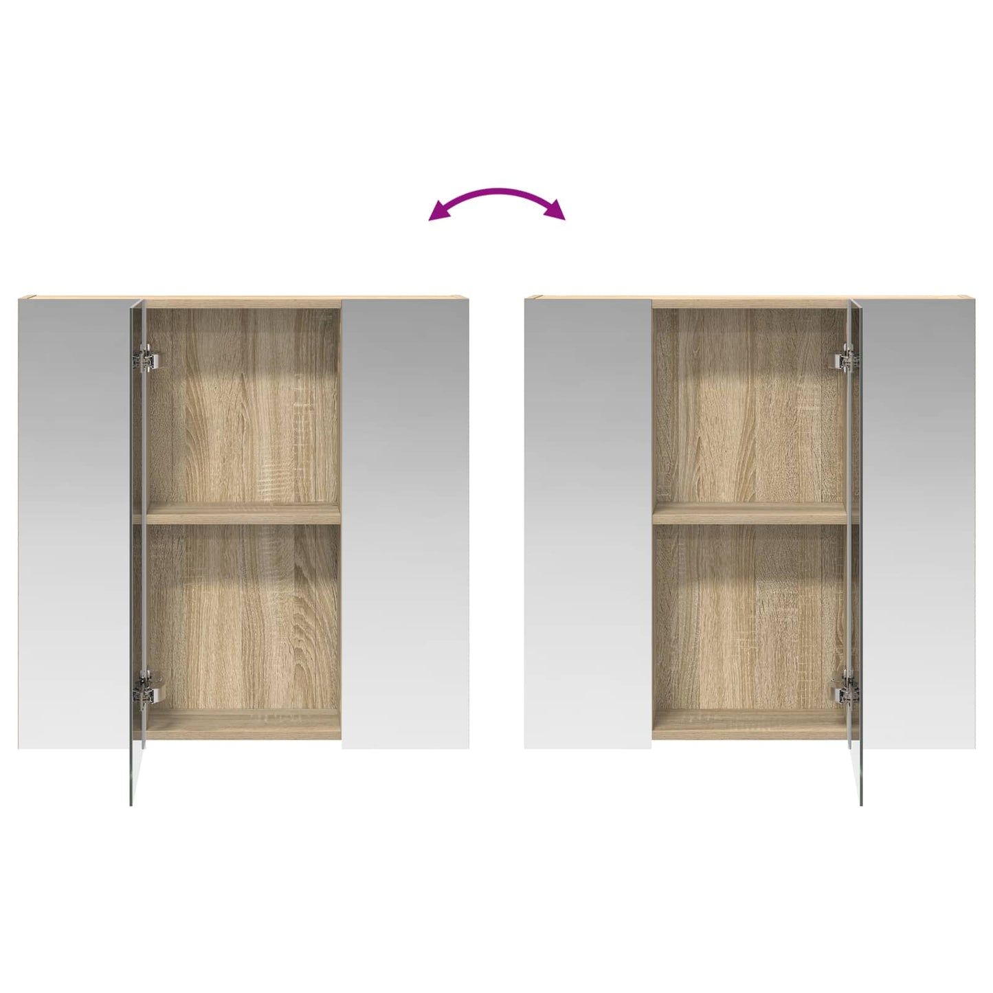 Badkamer spiegelkast Sonoma Eiken 70 x 14,5 x 70 cm