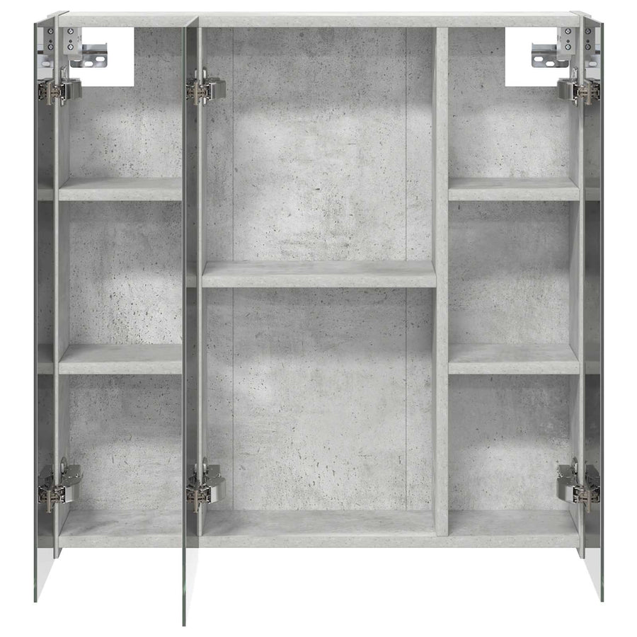 Badkamer spiegelkast Beton Grijs 70 x 14,5 x 70 cm Bewerkt hout