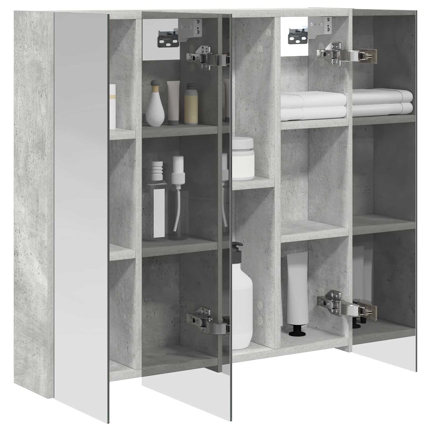 Badkamer spiegelkast Beton Grijs 70 x 14,5 x 70 cm Bewerkt hout