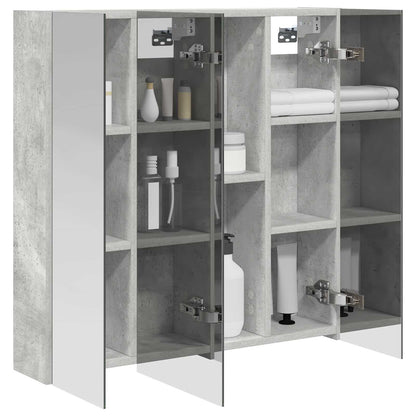 Badkamer spiegelkast Beton Grijs 70 x 14,5 x 70 cm Bewerkt hout