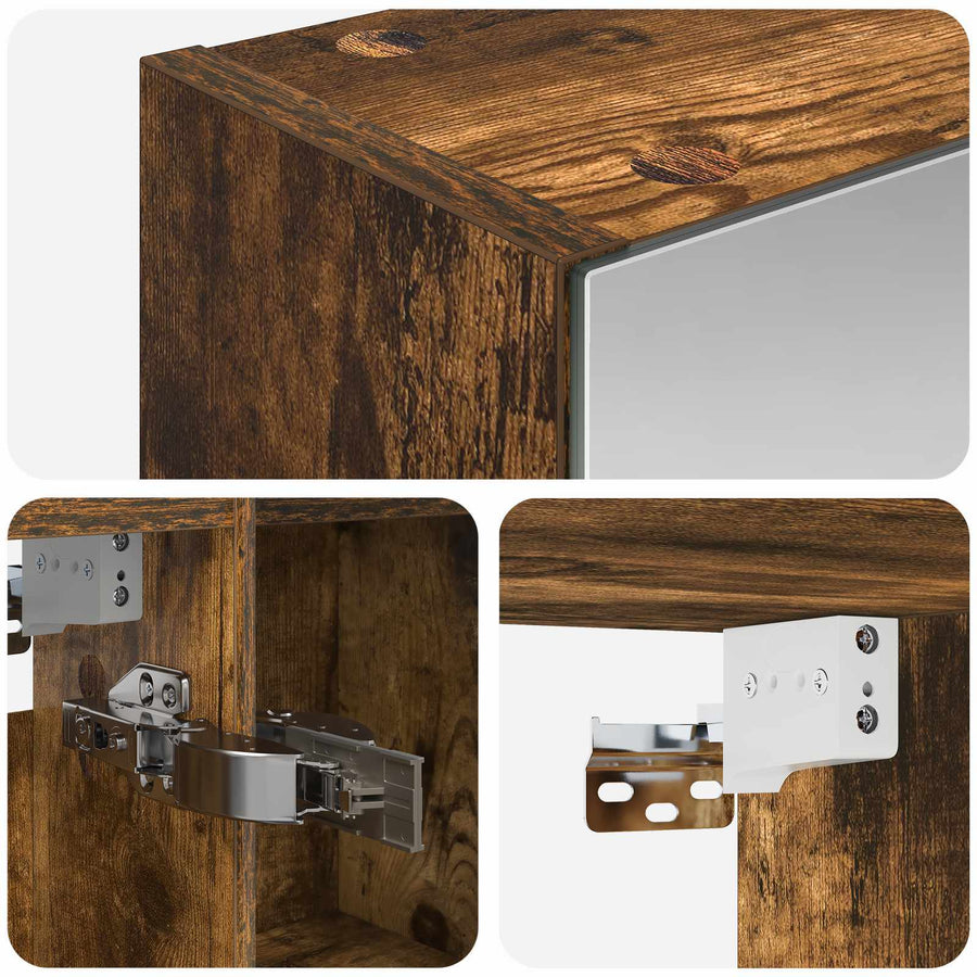 Badkamer spiegelkast Gerookt eiken 70 x 14,5 x 70 cm