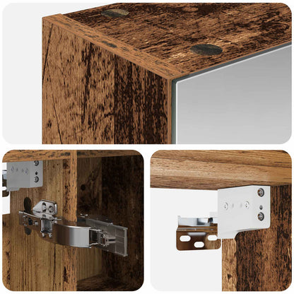 Badkamer spiegelkast Oudhout 70 x 14,5 x 70 cm Bewerkt hout