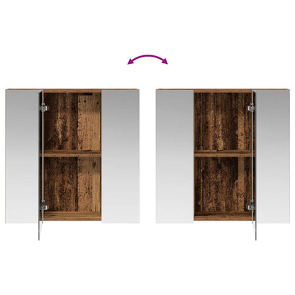 Badkamer spiegelkast Oudhout 70 x 14,5 x 70 cm Bewerkt hout