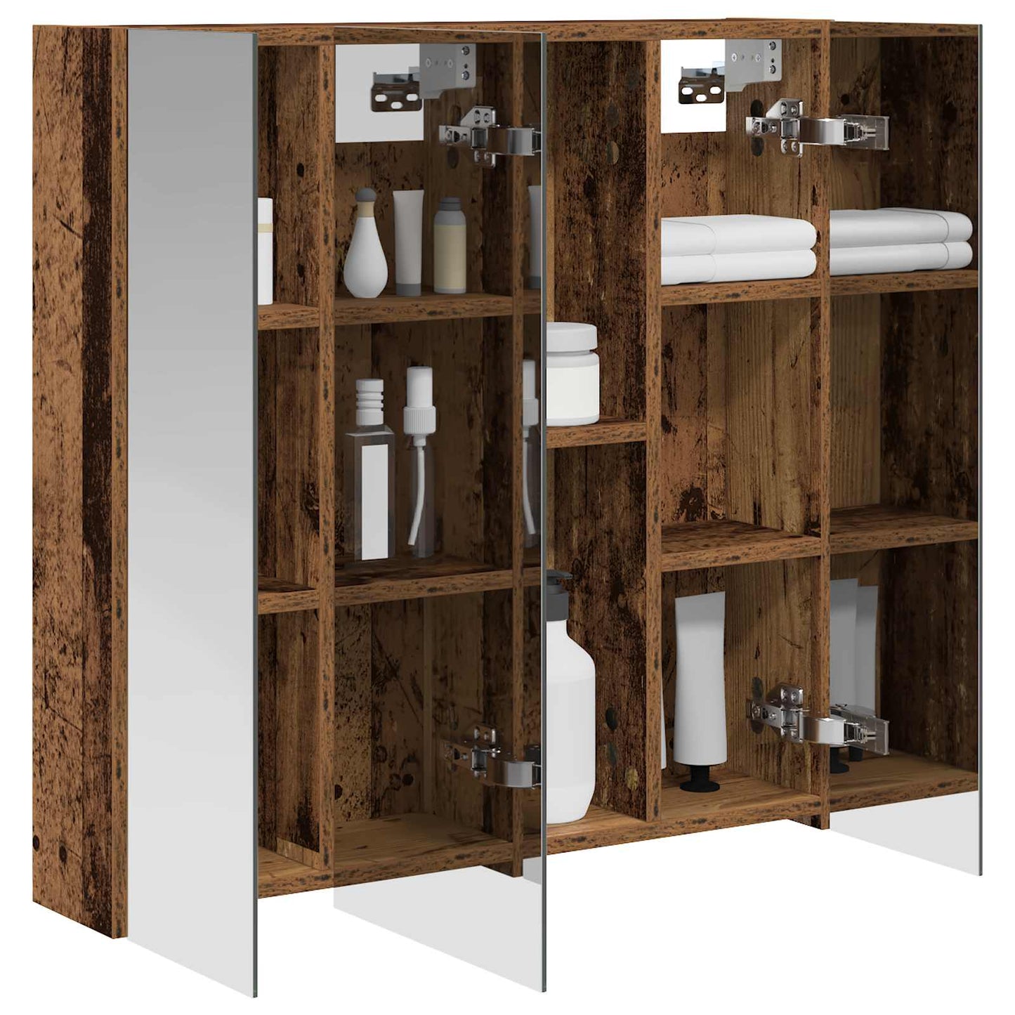 Badkamer spiegelkast Oudhout 70 x 14,5 x 70 cm Bewerkt hout