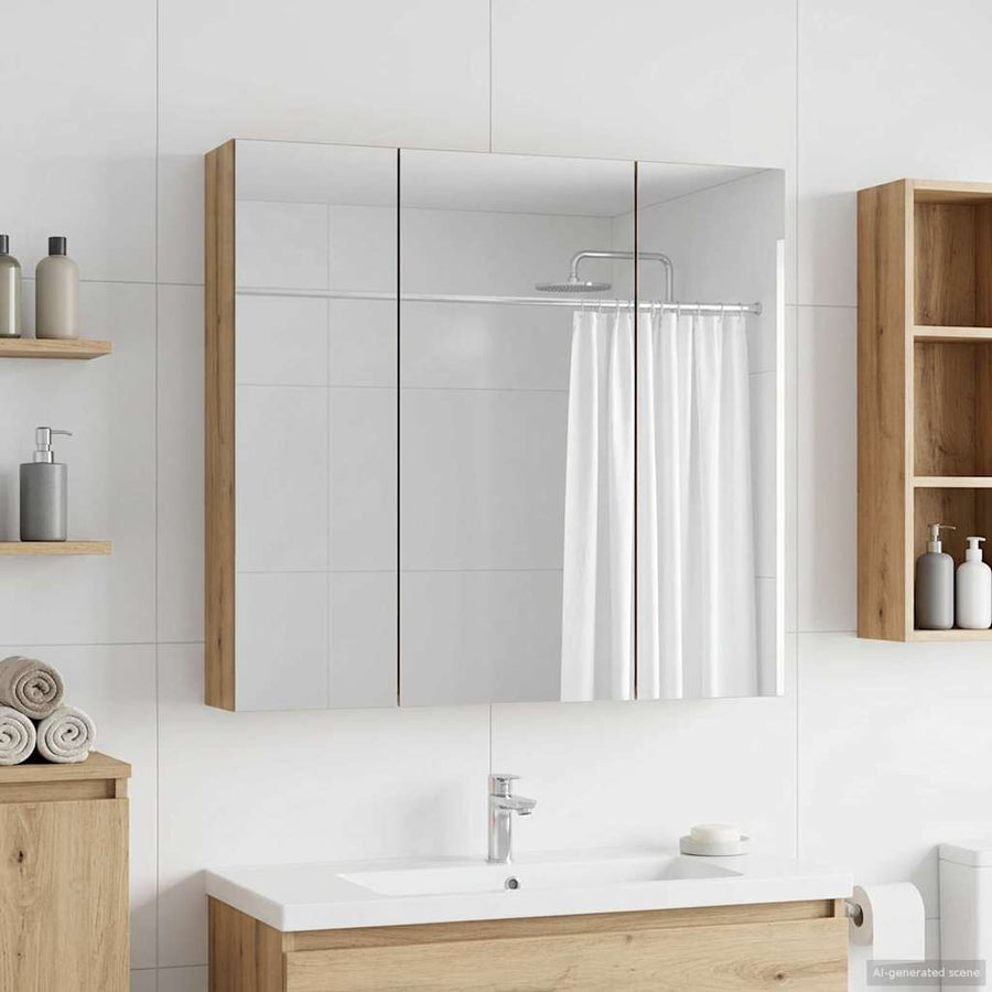 Badkamer spiegelkast Ambachtelijk eiken 70 x 14,5 x 70 cm