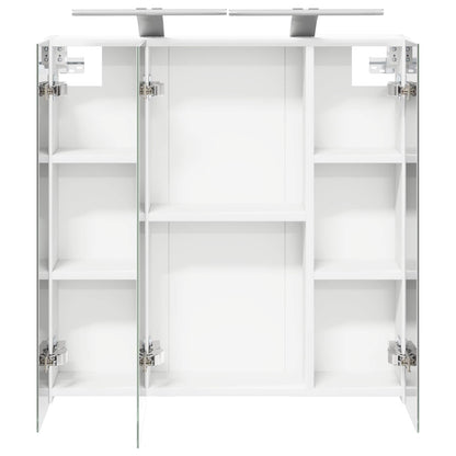 Badkamer spiegelkast voor Wit 70 x 14,5 x 70 cm Bewerkt hout