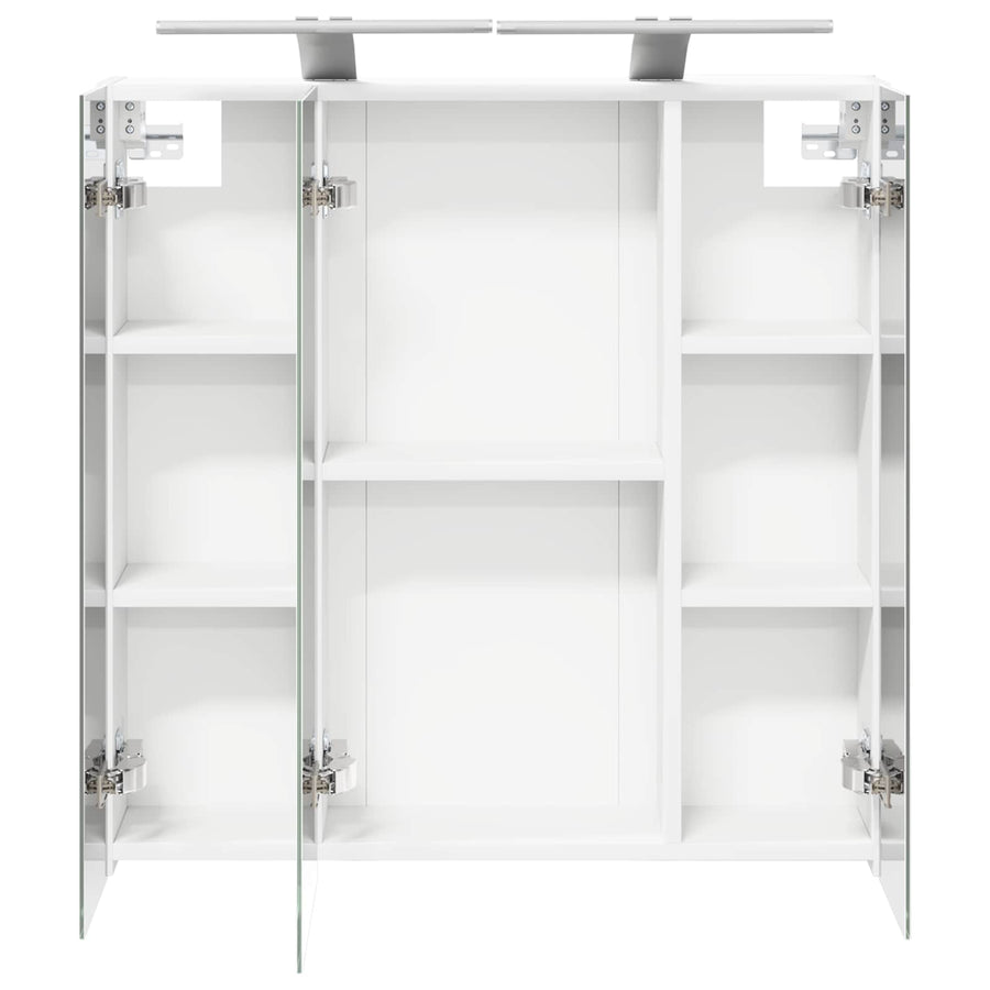 Badkamer spiegelkast voor Wit 70 x 14,5 x 70 cm Bewerkt hout
