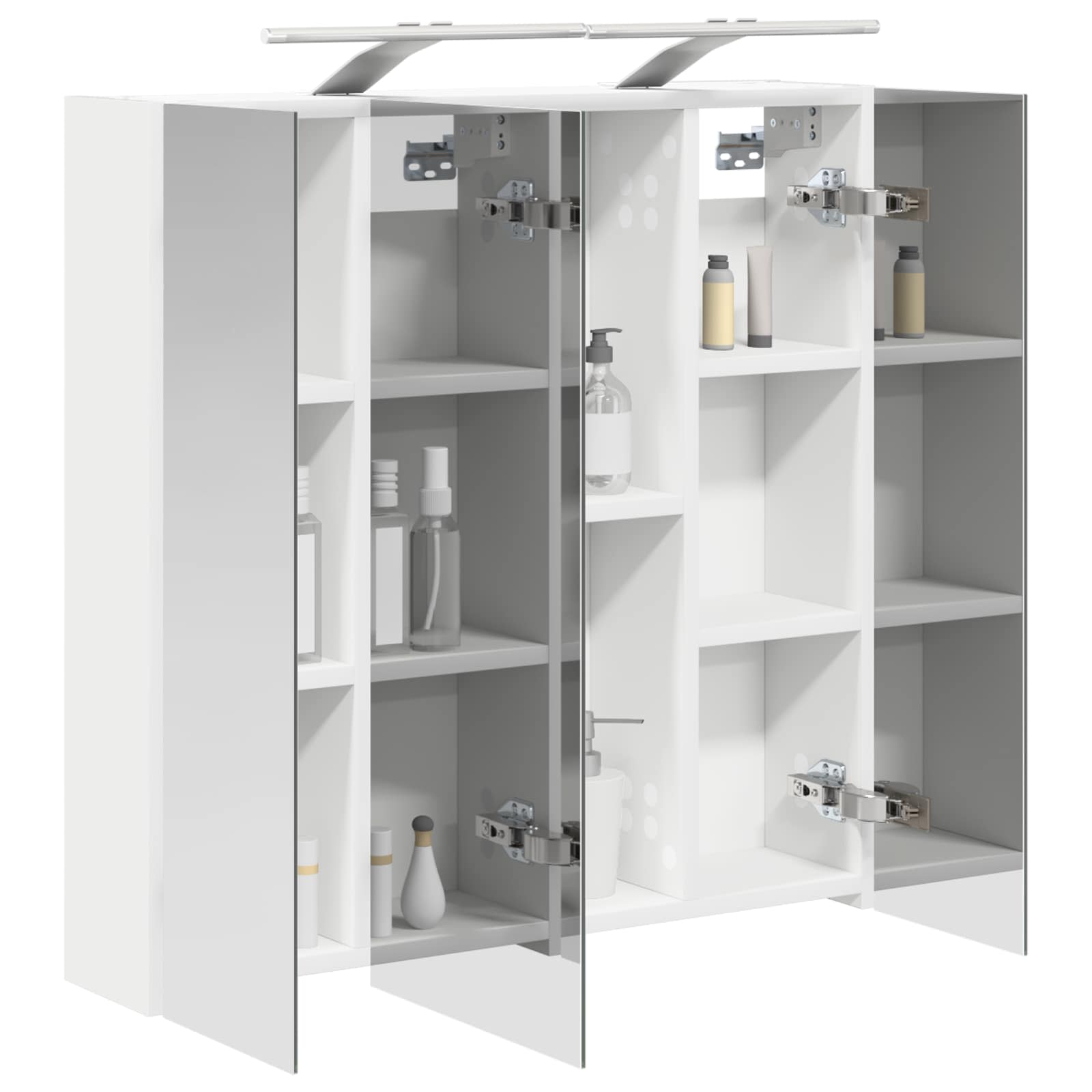 Badkamer spiegelkast voor Wit 70 x 14,5 x 70 cm Bewerkt hout