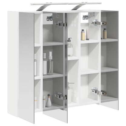 Badkamer spiegelkast voor Wit 70 x 14,5 x 70 cm Bewerkt hout