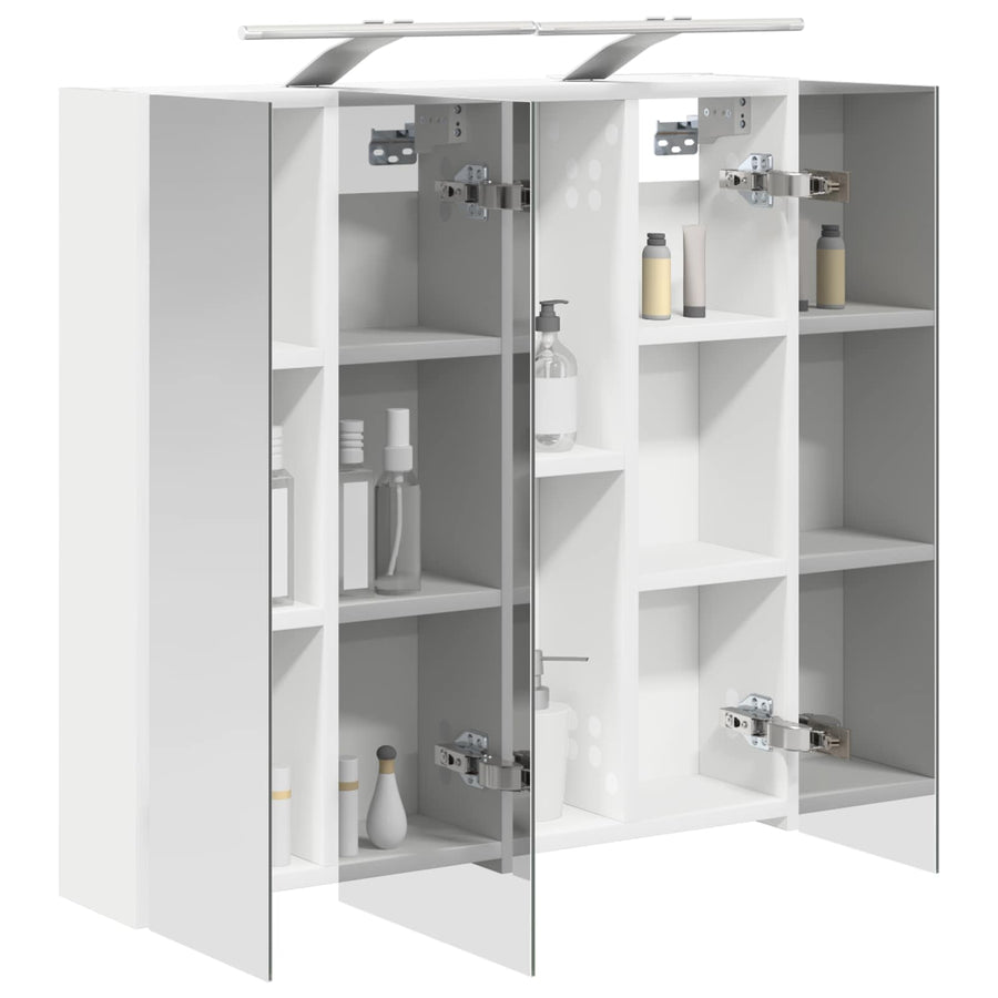 Badkamer spiegelkast voor Wit 70 x 14,5 x 70 cm Bewerkt hout