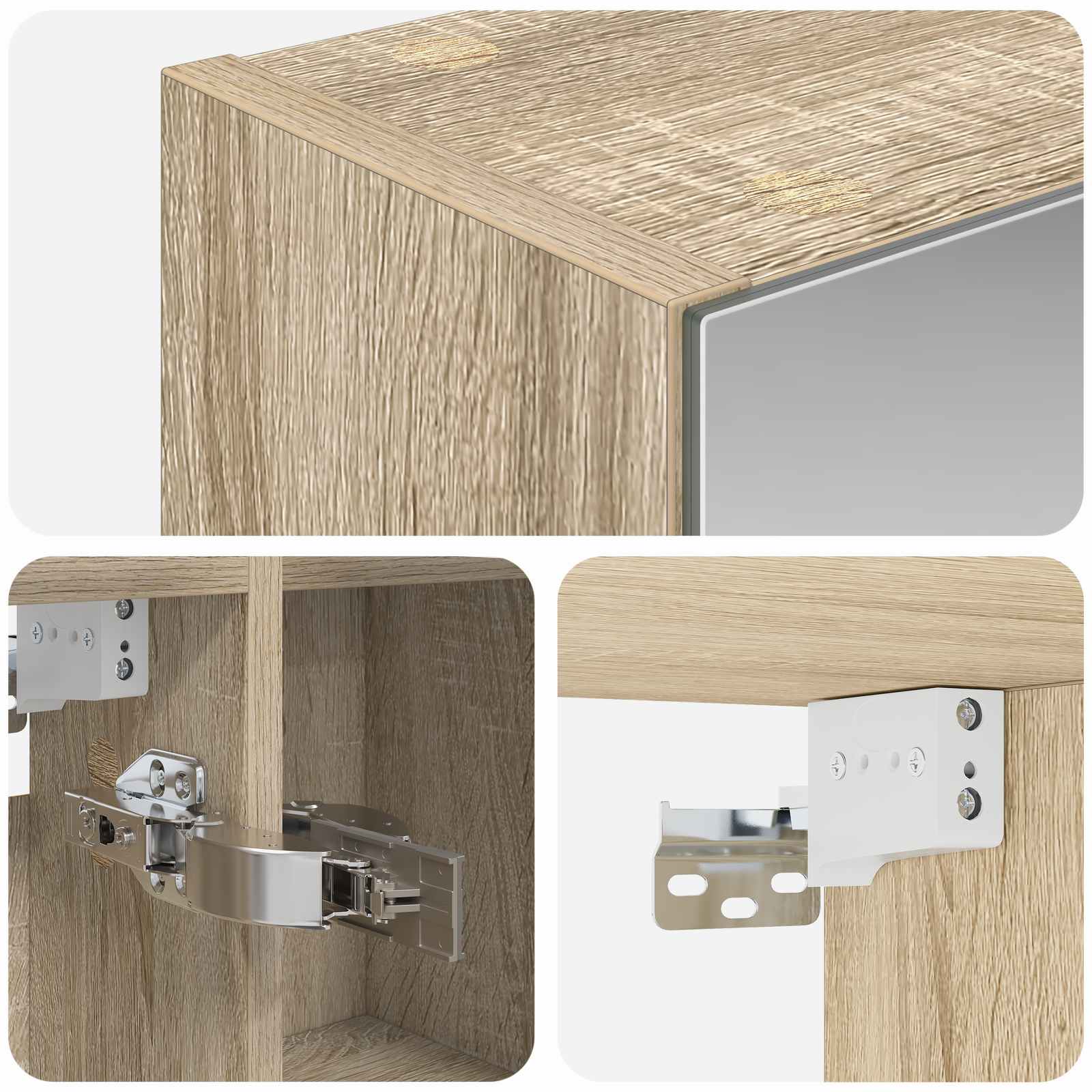 Badkamer spiegelkast Sonoma Eiken 70 x 14,5 x 70 cm
