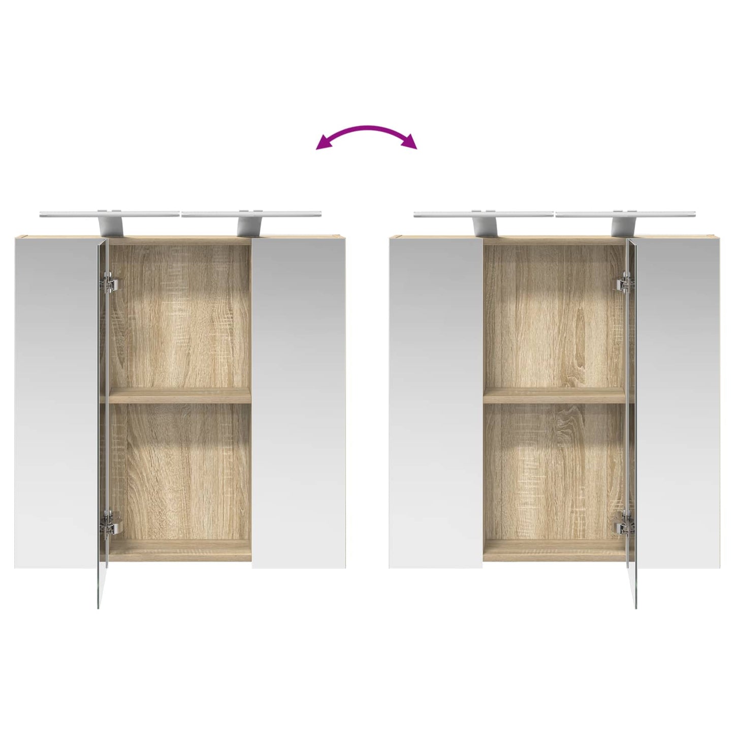 Badkamer spiegelkast Sonoma Eiken 70 x 14,5 x 70 cm