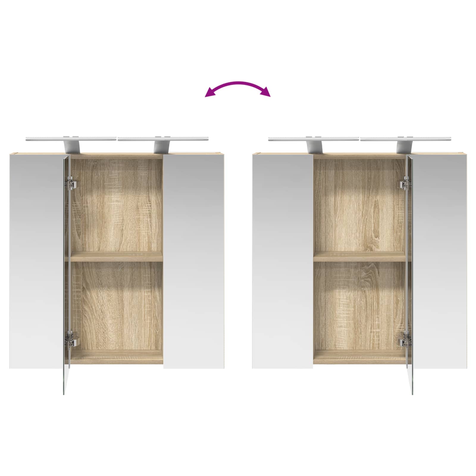 Badkamer spiegelkast Sonoma Eiken 70 x 14,5 x 70 cm