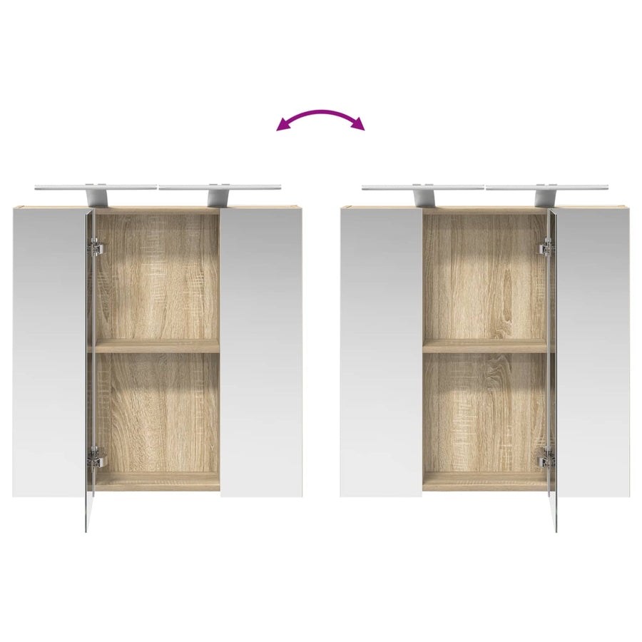 Badkamer spiegelkast Sonoma Eiken 70 x 14,5 x 70 cm
