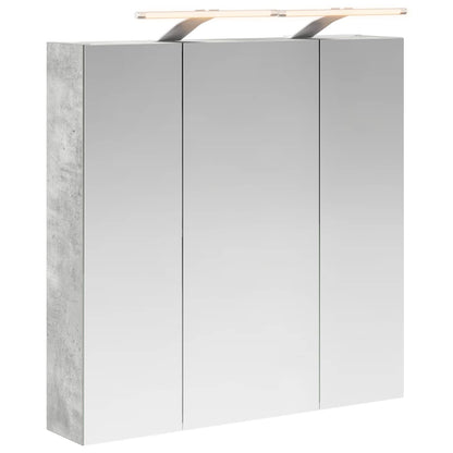 Badkamer spiegelkast Beton Grijs 70 x 14,5 x 70 cm Bewerkt hout
