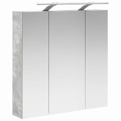 Badkamer spiegelkast Beton Grijs 70 x 14,5 x 70 cm Bewerkt hout