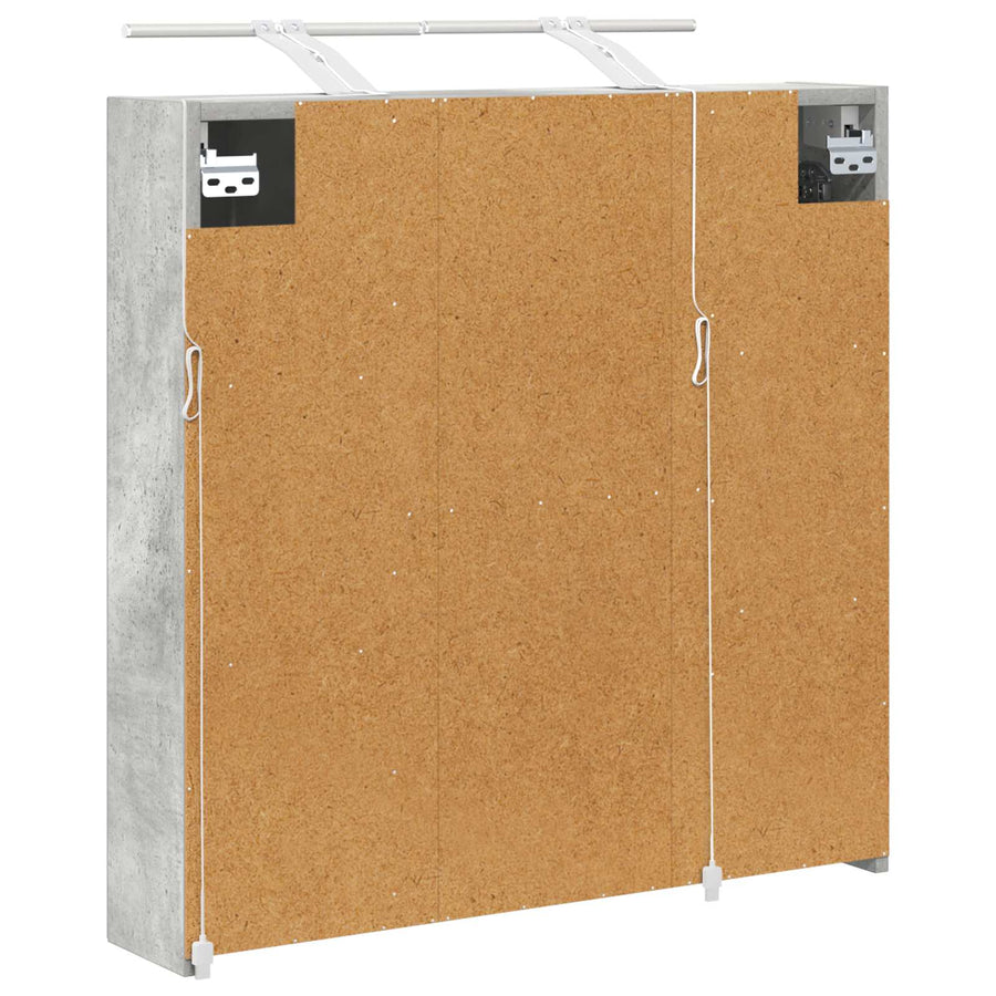 Badkamer spiegelkast Beton Grijs 70 x 14,5 x 70 cm Bewerkt hout