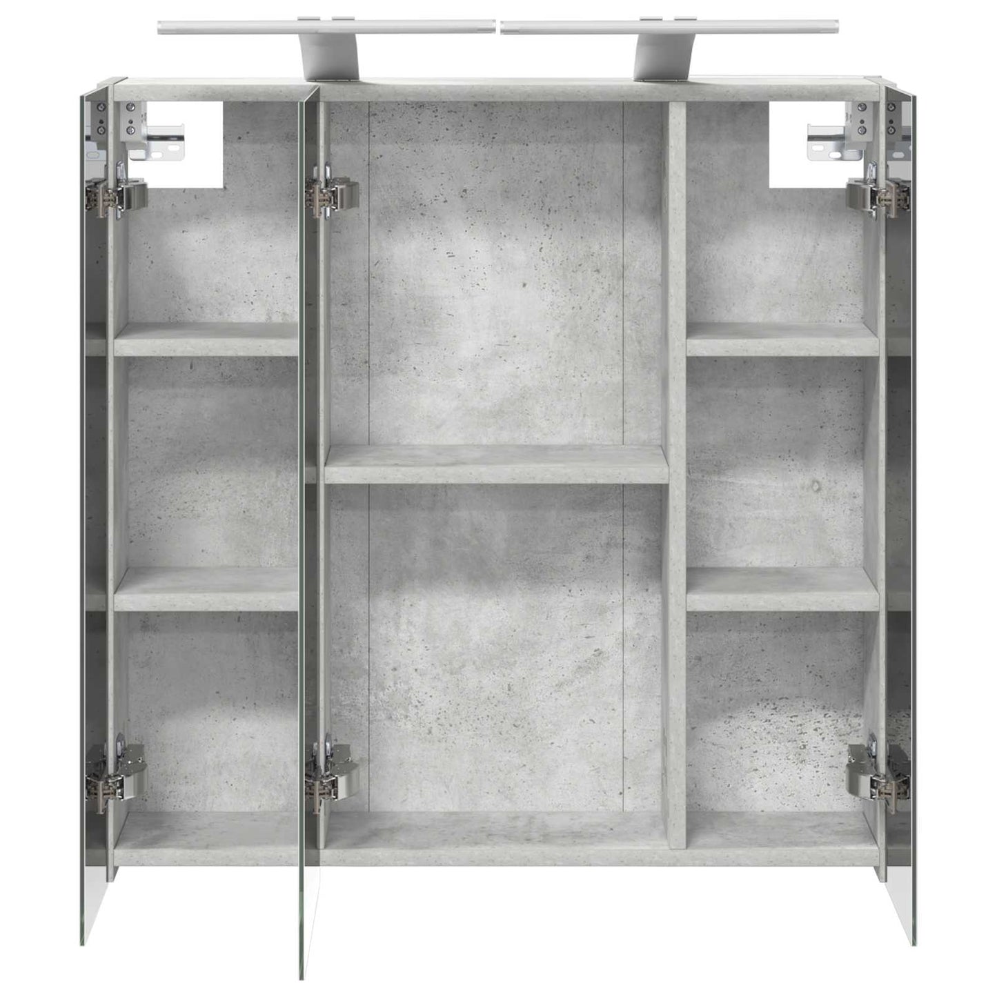 Badkamer spiegelkast Beton Grijs 70 x 14,5 x 70 cm Bewerkt hout
