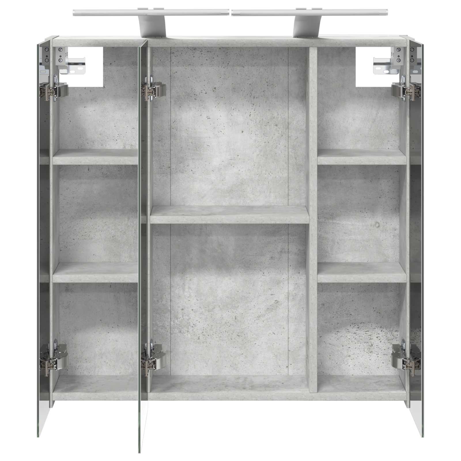 Badkamer spiegelkast Beton Grijs 70 x 14,5 x 70 cm Bewerkt hout