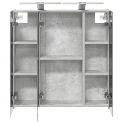 Badkamer spiegelkast Beton Grijs 70 x 14,5 x 70 cm Bewerkt hout