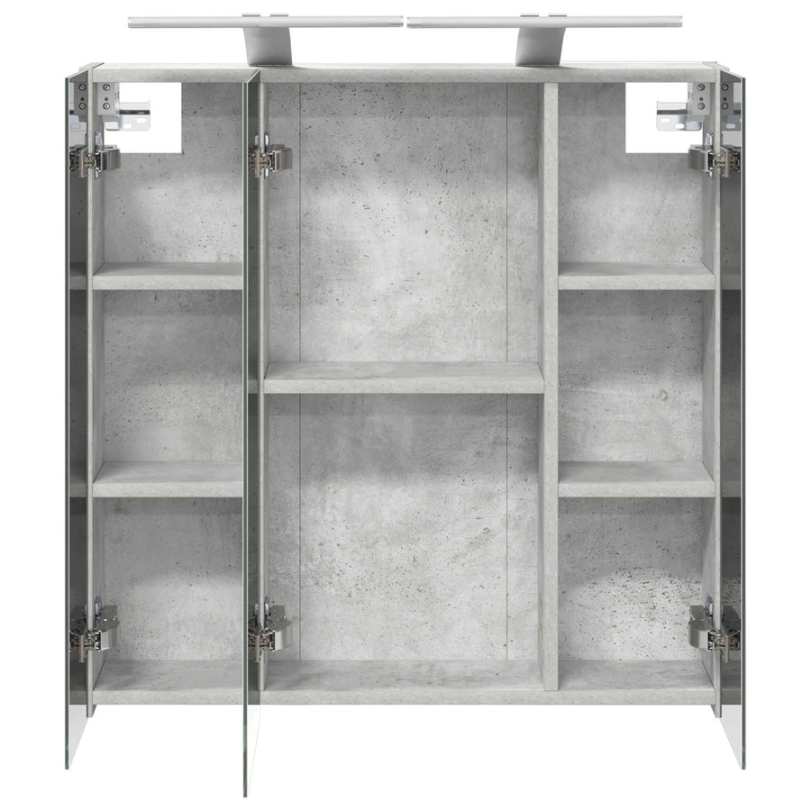 Badkamer spiegelkast Beton Grijs 70 x 14,5 x 70 cm Bewerkt hout