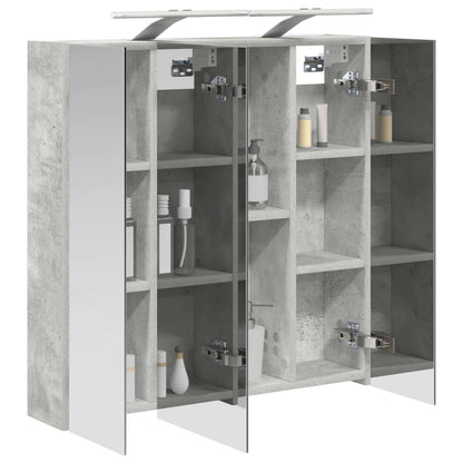 Badkamer spiegelkast Beton Grijs 70 x 14,5 x 70 cm Bewerkt hout